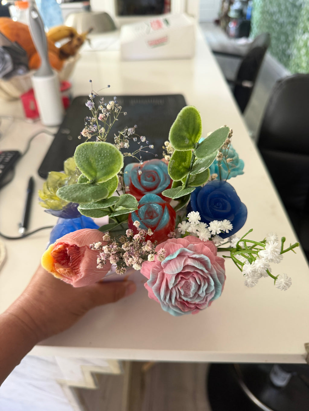 Soap flower bouquet