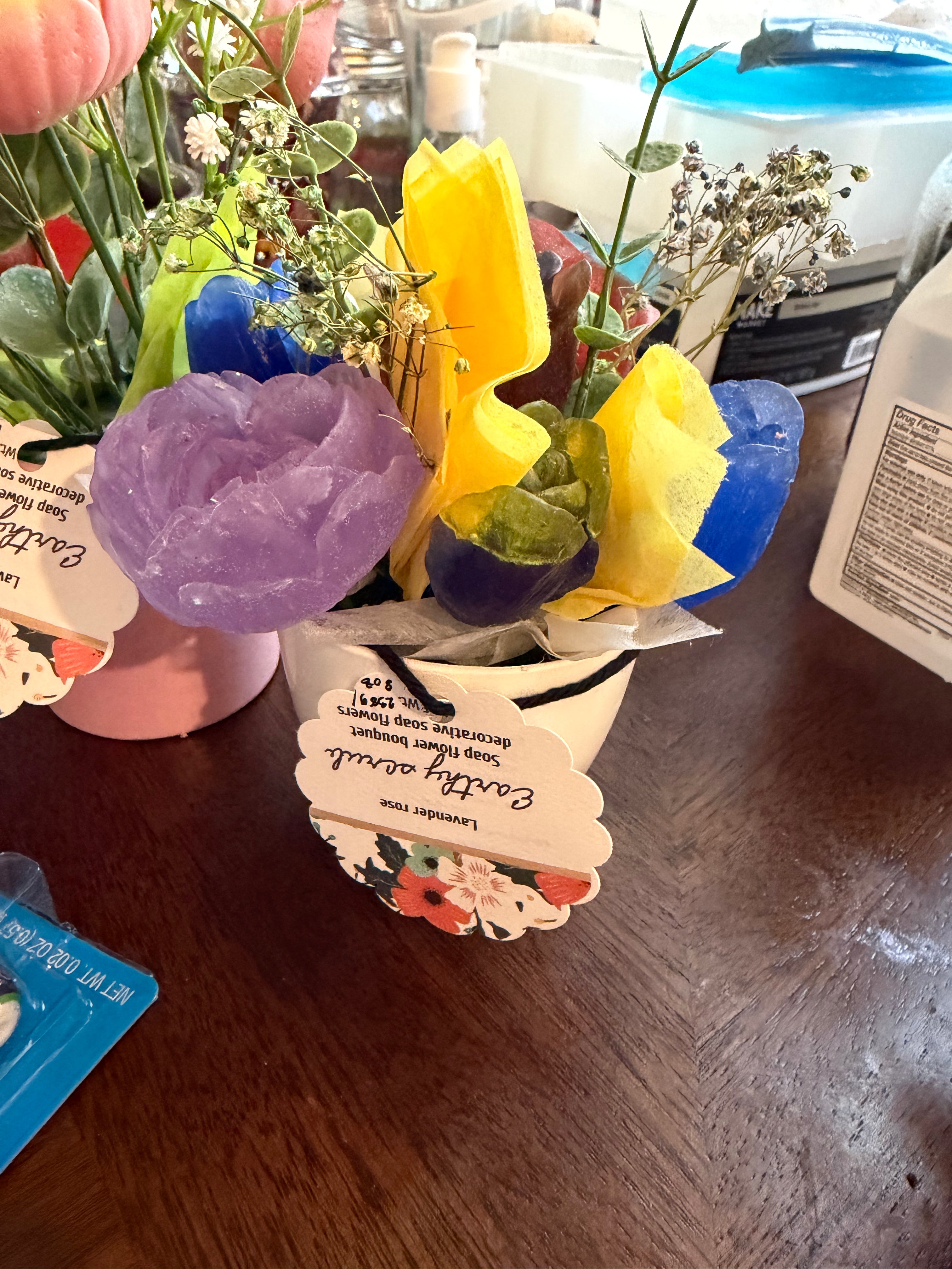 Soap flower bouquet