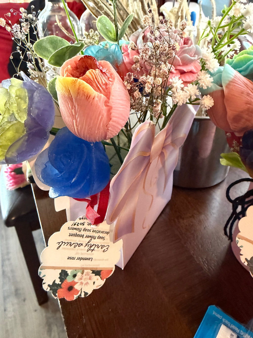 Soap flower bouquet