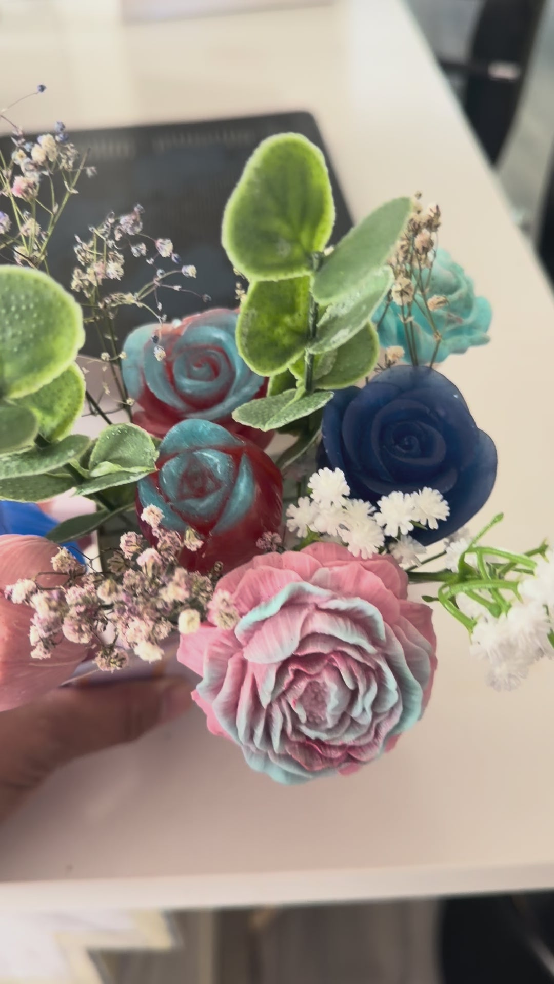 Soap flower bouquet